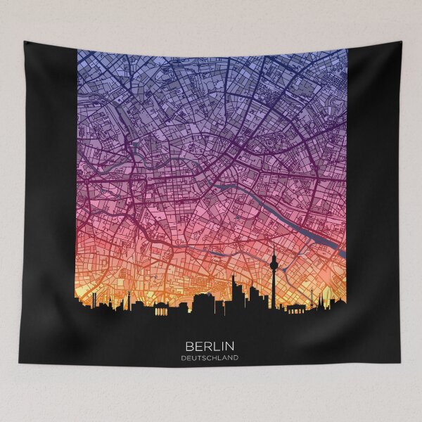 Item preview, Berlin Skyline Map designed and sold by ArtPrints.