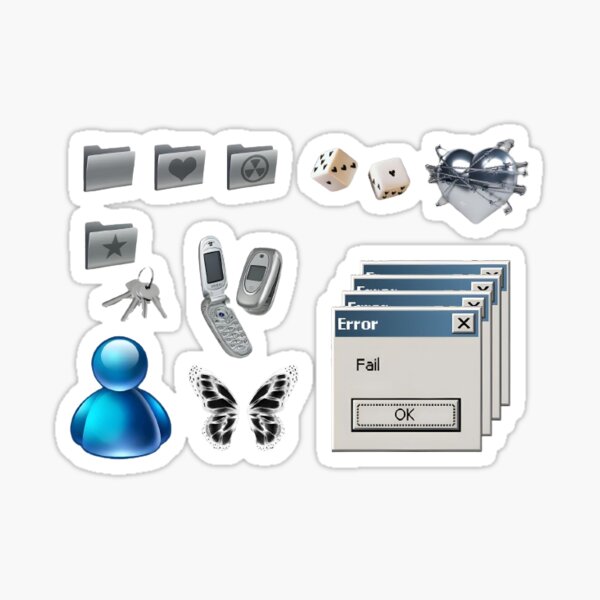 Y2K Electronics Holo Stickersheet