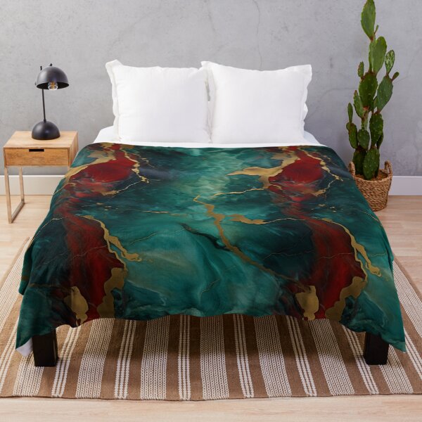 Item preview, Blue, Red and Gold Seamless Repeating Marble Pattern designed and sold by PeteRascal.
