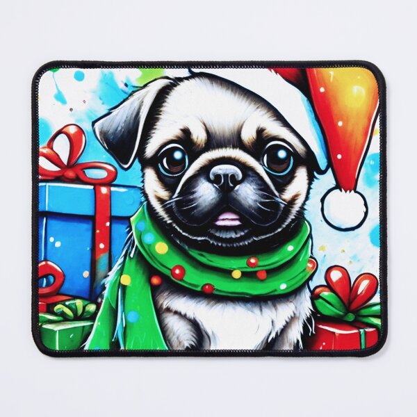 Item preview, Pug HAPPY HOLIDAYS 36 designed and sold by RedBluffTraders.