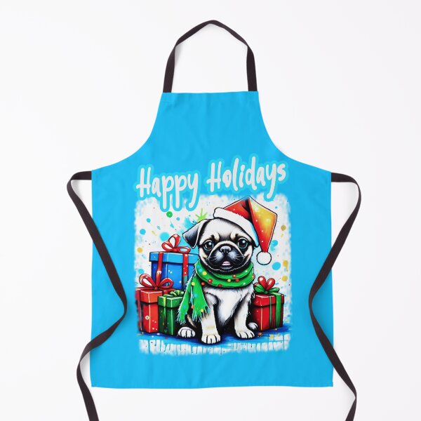 Item preview, Pug HAPPY HOLIDAYS 36 designed and sold by RedBluffTraders.