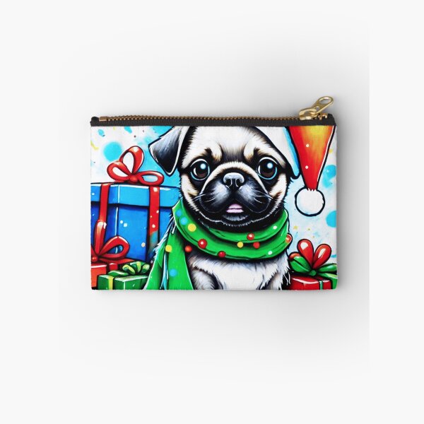 Item preview, Pug HAPPY HOLIDAYS 36 designed and sold by RedBluffTraders.