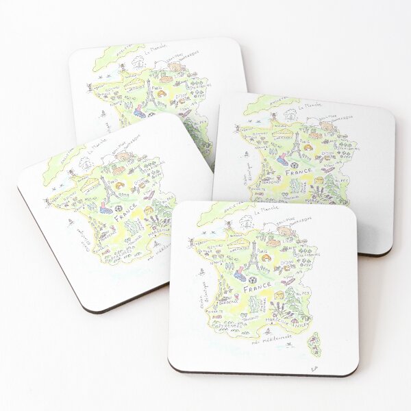 Item preview, Illustrated Map of France designed and sold by GiselleSellier.