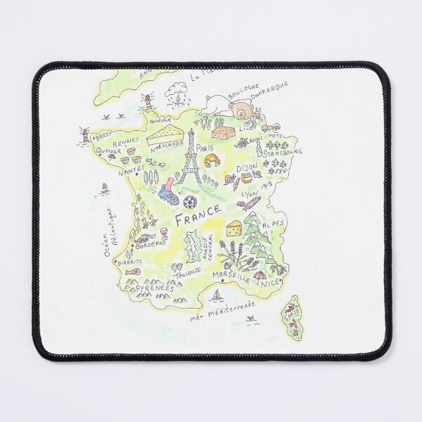 Item preview, Illustrated Map of France designed and sold by GiselleSellier.