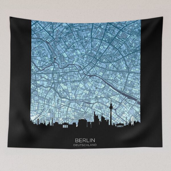 Item preview, Berlin Skyline Map designed and sold by ArtPrints.