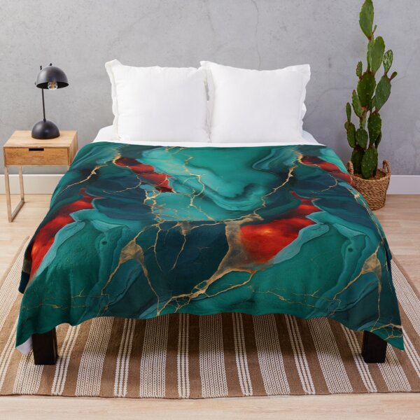 Item preview, Blue, Red and Gold Seamless Repeating Marble Pattern designed and sold by PeteRascal.
