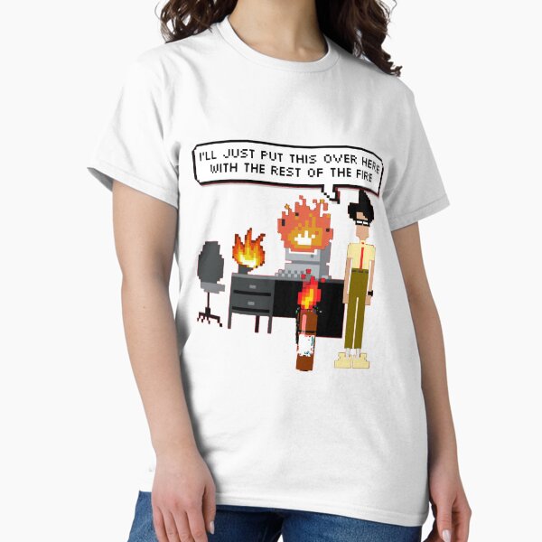 Vista previa del artículo con la obra «ÉL. Multitud-Fuego de 8 bits», diseñado y vendido por MORGANSHOP23.