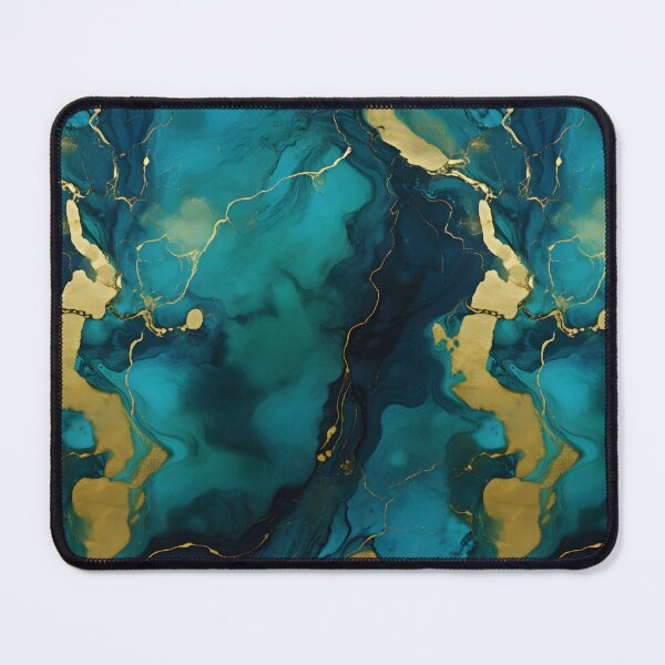 Item preview, Blue and Gold Seamless Repeating Marble Tile Pattern designed and sold by PeteRascal.