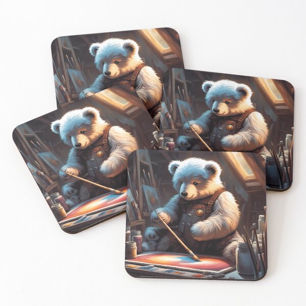 Item preview, Teddy as an artist painting on a canvas designed and sold by Colin Bentham.