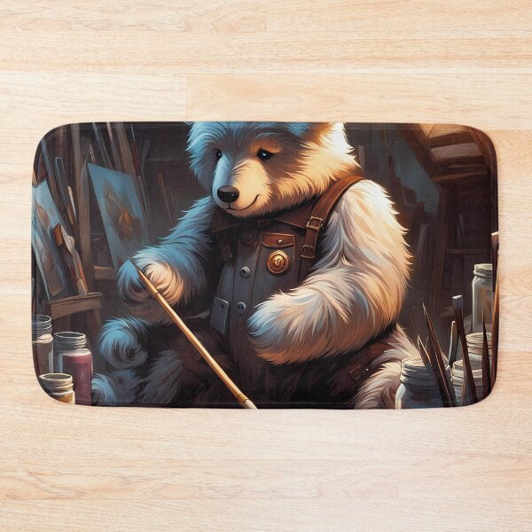 Item preview, Teddy as an artist painting on a canvas designed and sold by Colin Bentham.