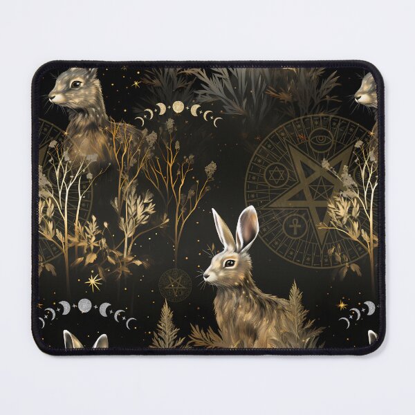Item preview, Pagan Witchcraft - The Mystical Hare, Moon Phases, Witch Symbols and Pentacle designed and sold by ThreeHaresMedia.