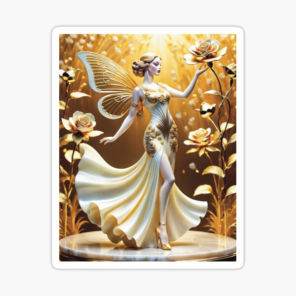 Item preview, Winged Art Deco Figurine dancing designed and sold by CallaCoralia.