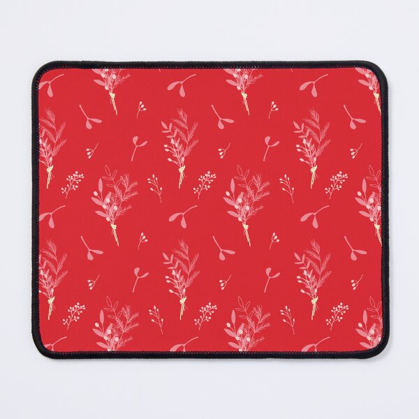 Item preview, Winter foliage all over pattern on a red background designed and sold by Jaine Drake.