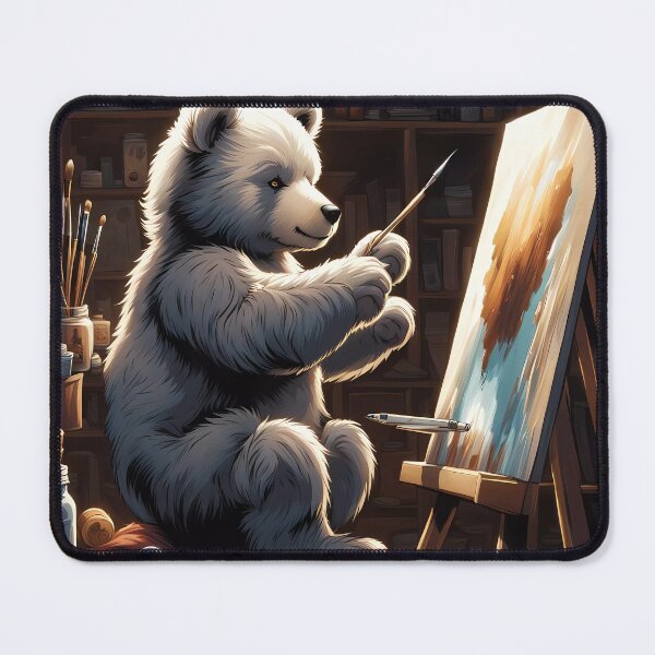 Item preview, Teddy as an artist painting on a canvas designed and sold by Colin Bentham.