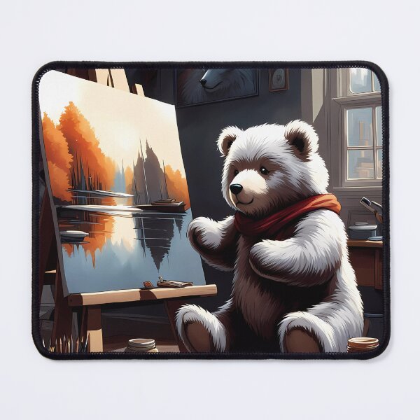 Item preview, Teddy as an artist painting on a canvas designed and sold by Colin Bentham.