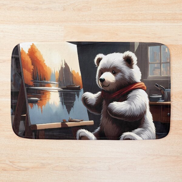 Item preview, Teddy as an artist painting on a canvas designed and sold by Colin Bentham.