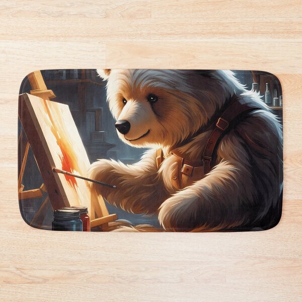 Item preview, Teddy as an artist painting on a canvas designed and sold by Colin Bentham.