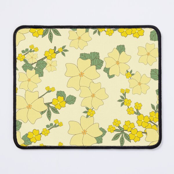 Item preview, Yellow flowery pattern designed and sold by SatuStudio.