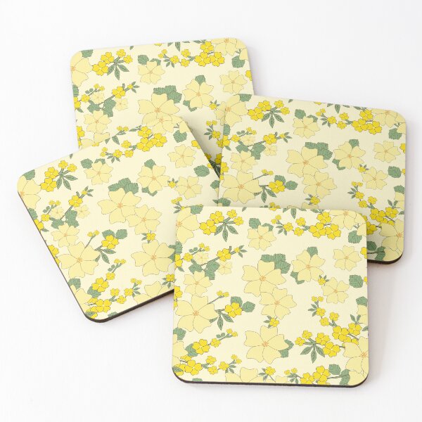 Item preview, Yellow flowery pattern designed and sold by SatuStudio.