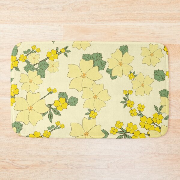 Item preview, Yellow flowery pattern designed and sold by SatuStudio.