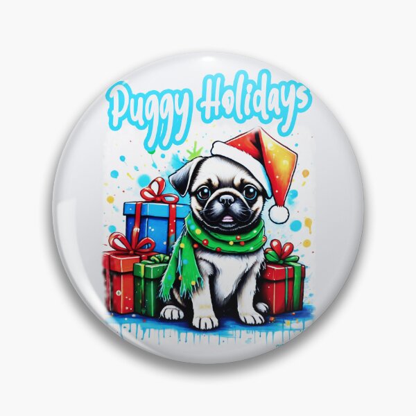 Item preview, Pug HAPPY HOLIDAYS 36 PUGGY HOLIDAYS designed and sold by RedBluffTraders.