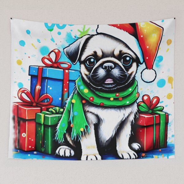 Item preview, Pug HAPPY HOLIDAYS 36 PUGGY HOLIDAYS designed and sold by RedBluffTraders.