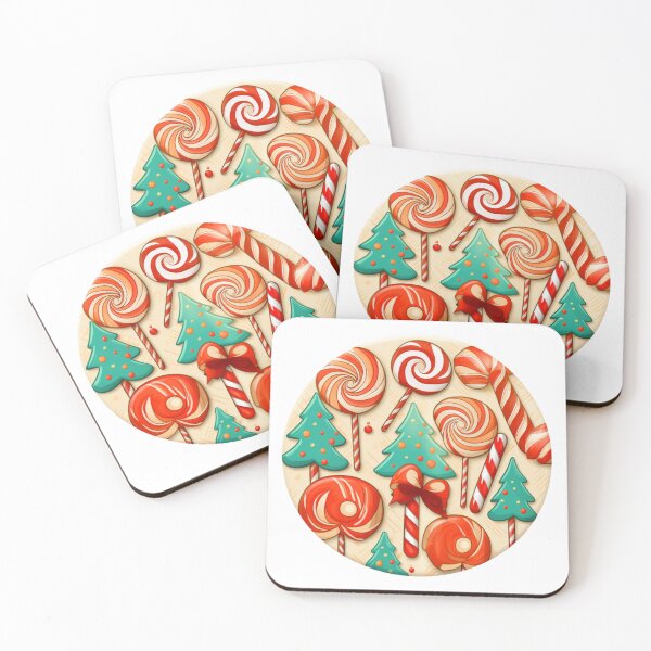 Item preview, Piruleta de caramelo navideño Pegatina designed and sold by NicolasGlowArt.