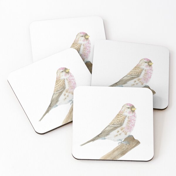 Item preview,  Arctic redpoll bird portrait watercolor designed and sold by L'Atelier Oranjade.