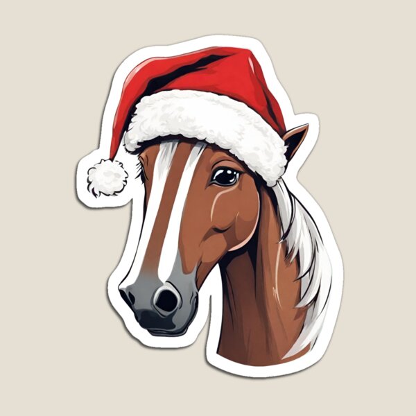 Artikelvorschau, Niedliches Weihnachtspferd entworfen und verkauft von DavidPrintCraft.