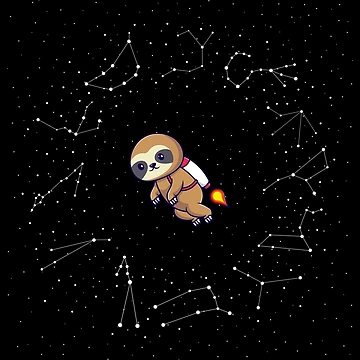 Artwork thumbnail, Space Sloth by PatternDesign91