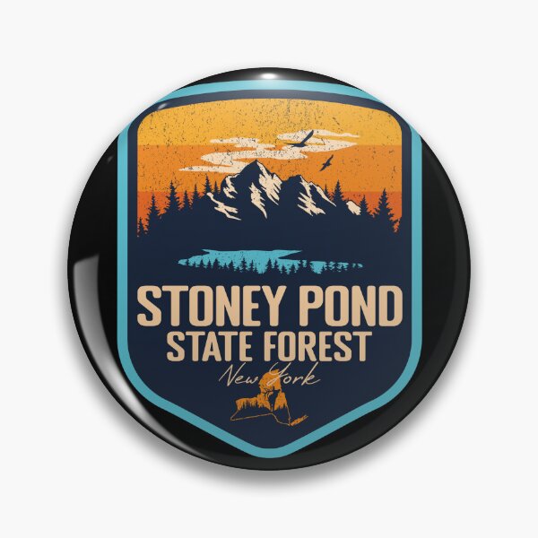 Item preview, Stoney Pond State Forest New York - NY Sunset Grunge Texture Badge Forest and Wilderness  designed and sold by mountainfad.