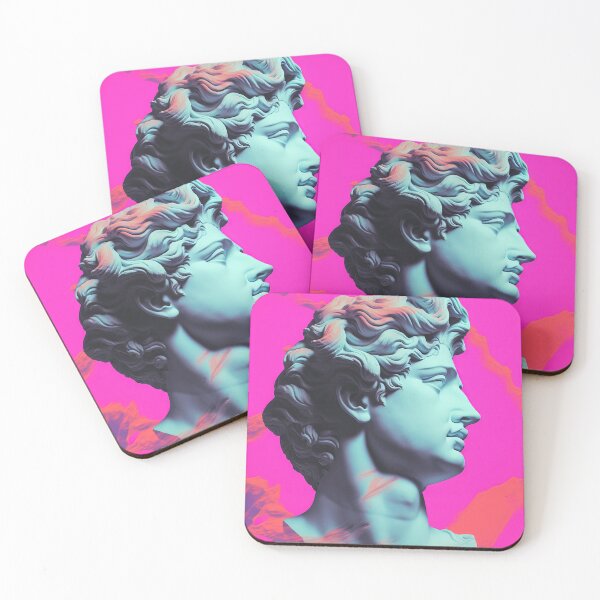 Item preview, Retro Resonance: Antique Bust in Synthwave Glow designed and sold by Mullet Monkey.