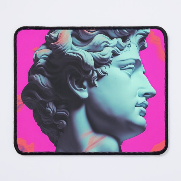 Item preview, Retro Resonance: Antique Bust in Synthwave Glow designed and sold by Mullet Monkey.
