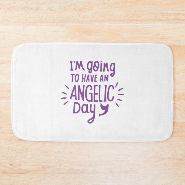 Item preview, I'm going to have an angelic day today - purple text design designed and sold by EvaAngel.