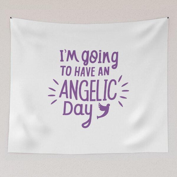 Item preview, I'm going to have an angelic day today - purple text design designed and sold by EvaAngel.