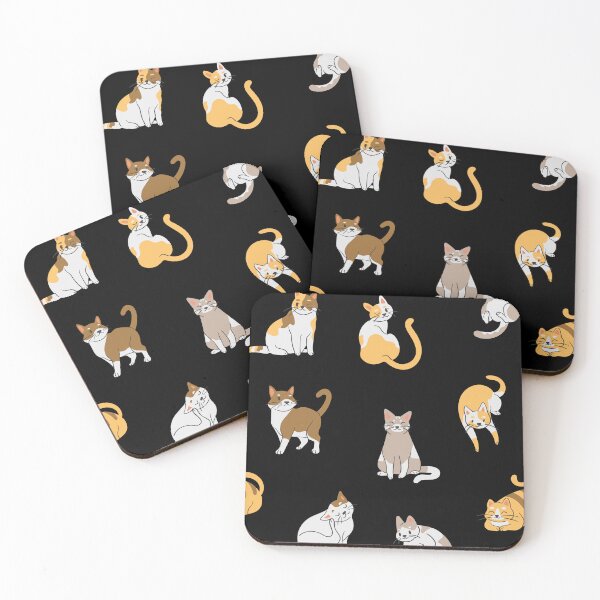 Item preview, Piebald cats pattern designed and sold by MauraMeadow.