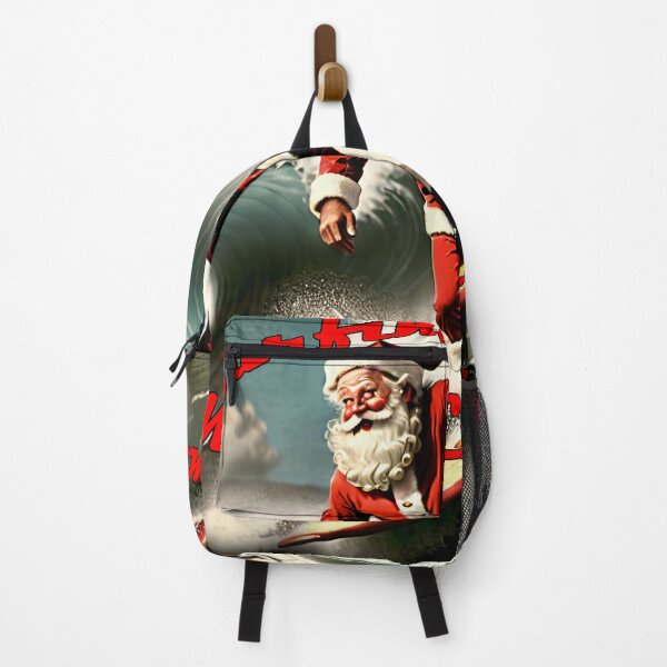 Item preview, Retro Surfing Santa. Merry Christmas. Vintage Santa riding Waves designed and sold by leyfinder.