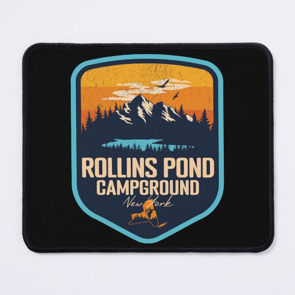 Item preview, Rollins Pond Campground New York - NY Sunset Grunge Texture Badge Forest and Wilderness  designed and sold by mountainfad.