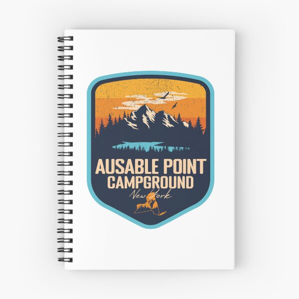 Item preview, Ausable Point Campground New York - NY Sunset Grunge Texture Badge Forest and Wilderness  designed and sold by mountainfad.