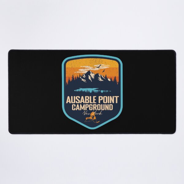 Item preview, Ausable Point Campground New York - NY Sunset Grunge Texture Badge Forest and Wilderness  designed and sold by mountainfad.