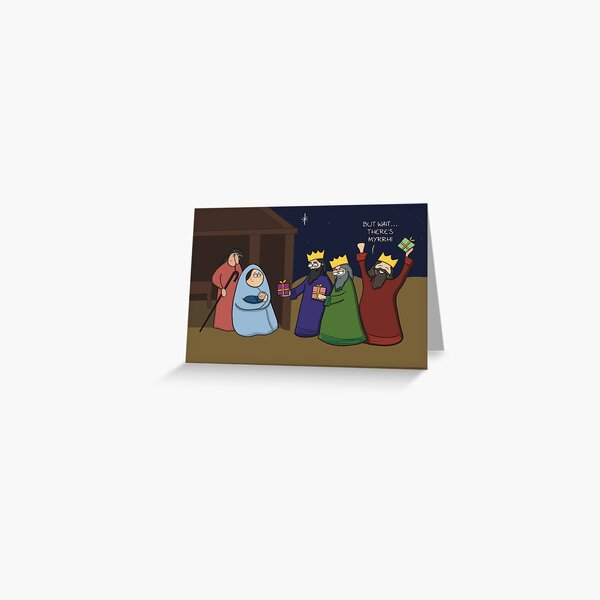 Item preview, But wait...there's myrrh funny Christmas card pun by Katie Stotter designed and sold by Katie Stotter.