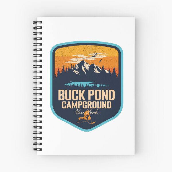Item preview, Buck Pond Campground New York - NY Sunset Grunge Texture Badge Forest and Wilderness  designed and sold by mountainfad.