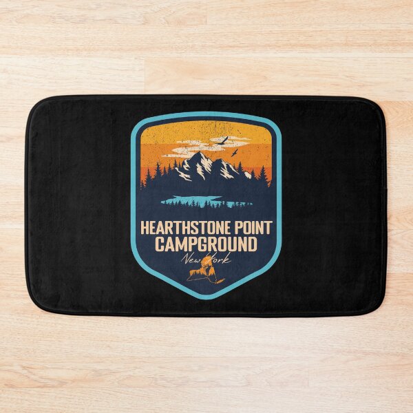 Item preview, Hearthstone Point Campground New York - NY Sunset Grunge Texture Badge Forest and Wilderness  designed and sold by mountainfad.