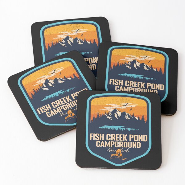 Item preview, Fish Creek Pond Campground New York - NY Sunset Grunge Texture Badge Forest and Wilderness  designed and sold by mountainfad.