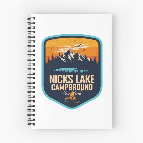 Item preview, Nicks Lake Campground New York - NY Sunset Grunge Texture Badge Forest and Wilderness  designed and sold by mountainfad.