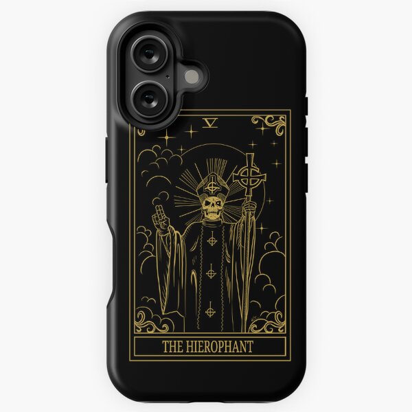 Vista previa del artículo con la obra «La carta del tarot fantasma del hierofante», diseñado y vendido por Zombielici0us.