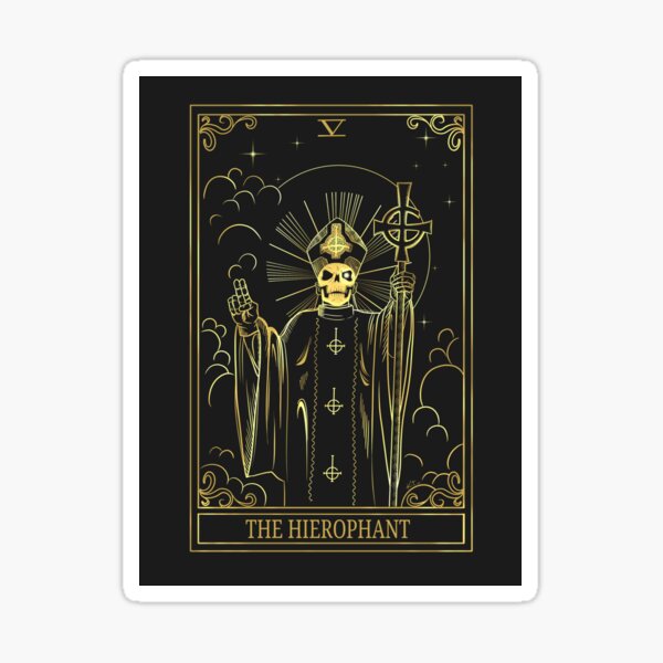 Item preview, The Hierophant Ghost Tarot Card designed and sold by Zombielici0us.