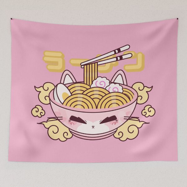 Item preview, Ramen Neko kawaii japonese art designed and sold by Puuk.