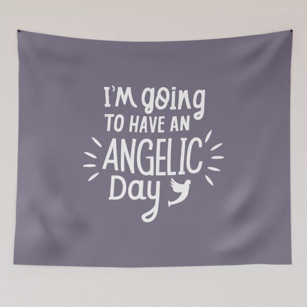 Item preview, I'm going to have an angelic day today - white text design designed and sold by EvaAngel.