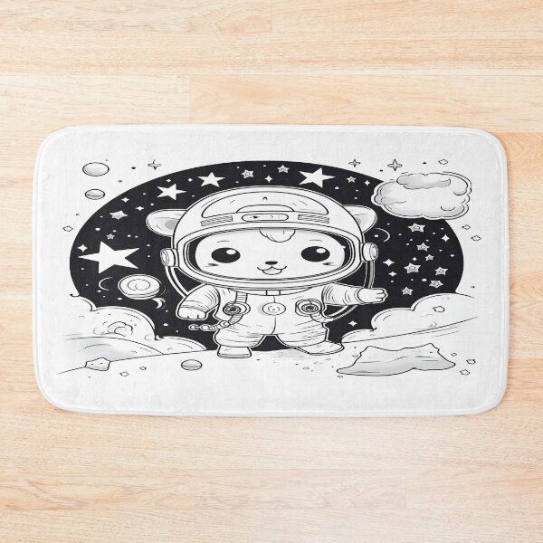 Item preview, AstroCartoon Explorer: Cosmic Charm in Monochrome designed and sold by ANcestrume.